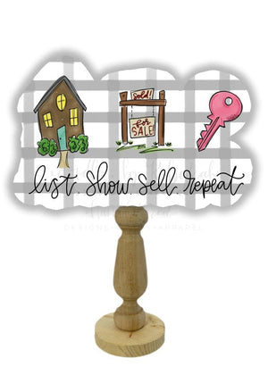 List. Show. Sell. Repeat Doorhanger/Topper/Attachment - Door Hanger