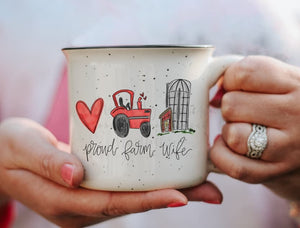 Proud Farm Wife - Red Tractor mug - Coffee
