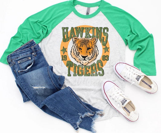 Hawkins Tigers Raglan - Tees