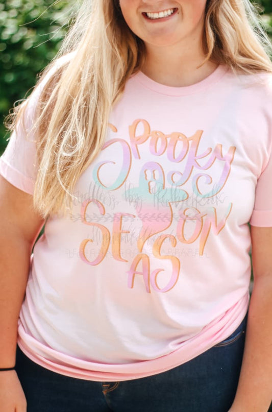 Spooky Season Pink Tee - Tees