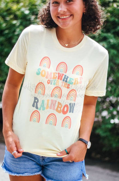 Somewhere Over The Rainbow Yellow Tee - Tees
