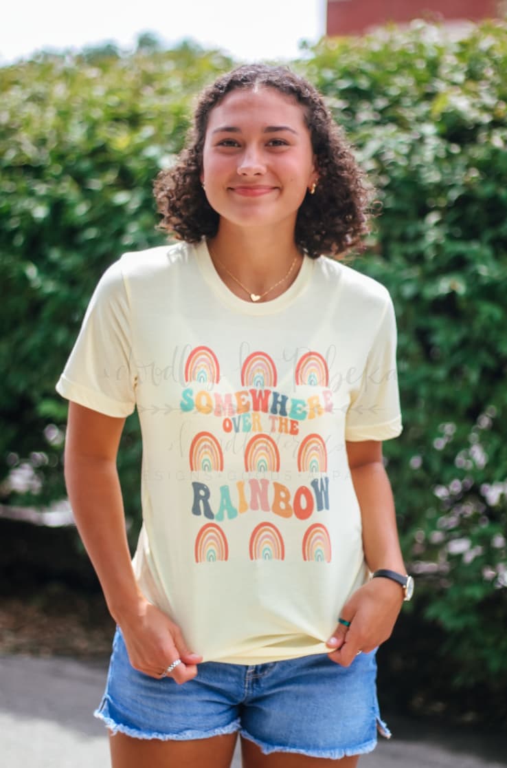 Somewhere Over The Rainbow Yellow Tee - Tees