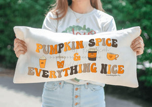 Pumpkin Spice & Everything Nice Lumbar Pillow - Pillow