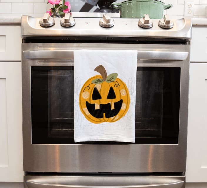 Jack-O-Lantern Tea Towel - Tea Towels