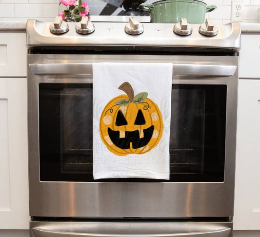 Jack-O-Lantern Tea Towel - Tea Towels
