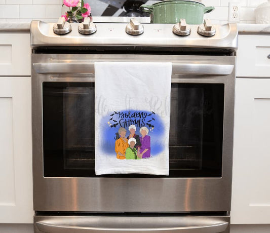 Golden Ghouls Tea Towel - Tea Towels