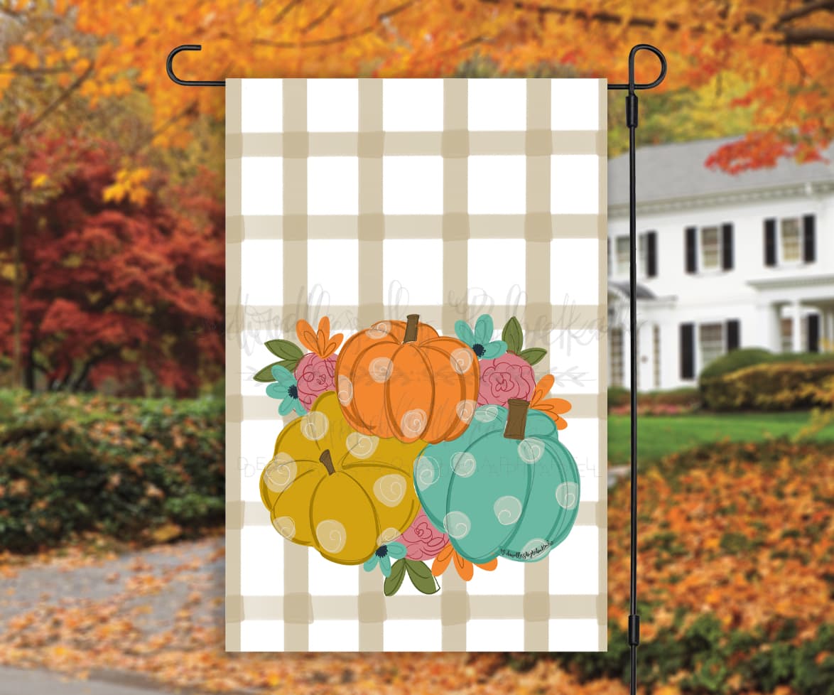 Multi Pumpkin Garden Flag - Garden Flag