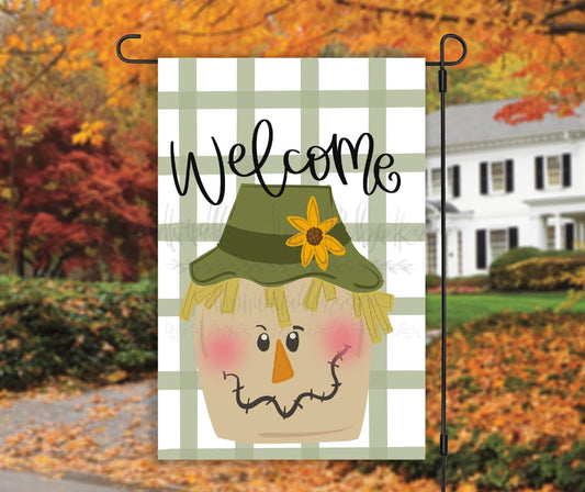 Welcome Scarecrow Garden Flag - Garden Flag