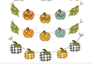 Fall Pumpkin Garlands - Banner