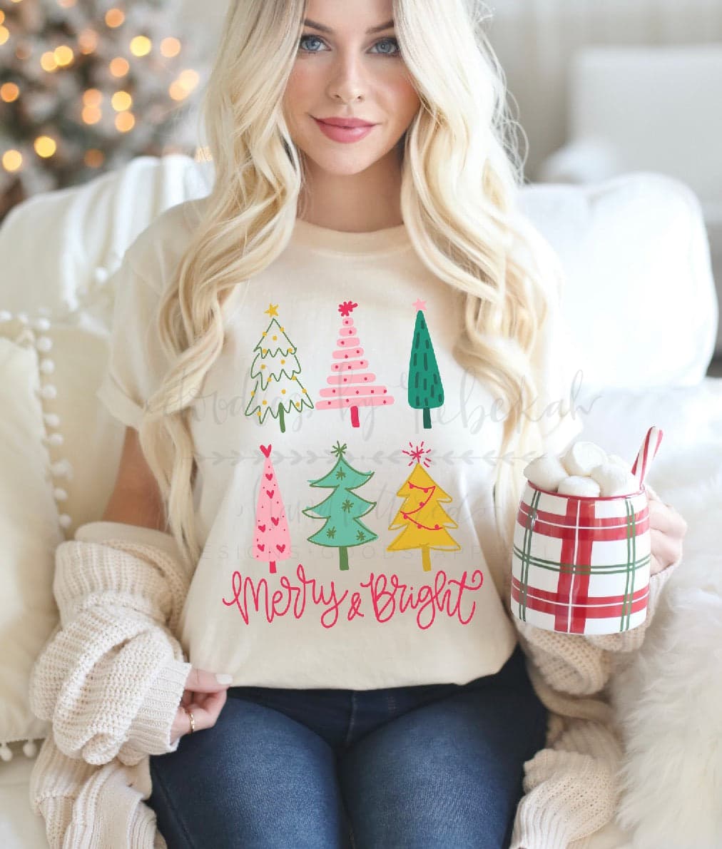 Merry and Bright Trees - Tees