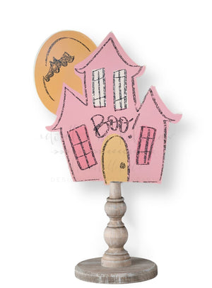 Pink Haunted House Doorhanger/Topper/Attachment - Door Hanger