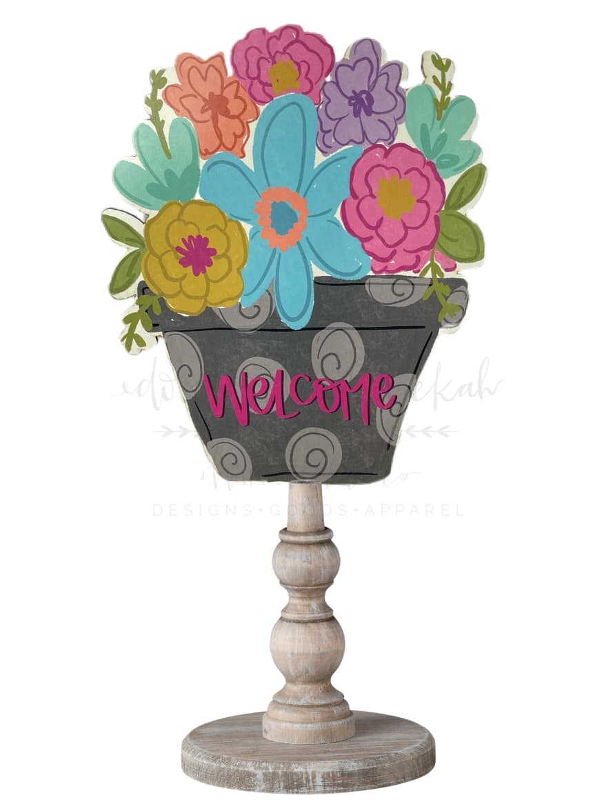 Welcome Flower Pot Topper/Attachment - Topper