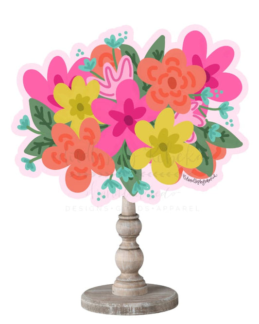 Colorful Flowers Topper/Attachment - Topper