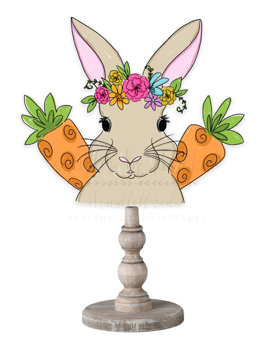 Bunny with Carrots Topper/Attachment - Topper