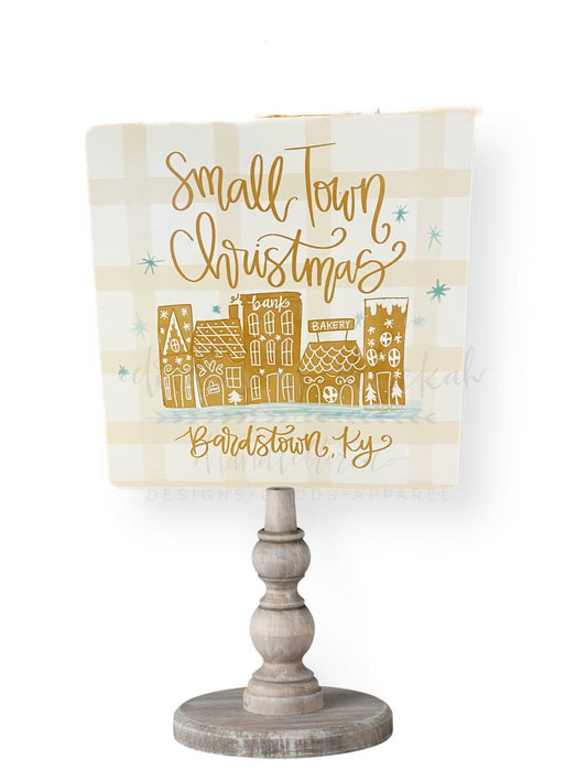 Small Town Christmas Bardstown KY Topper/Attachment - Door Hanger