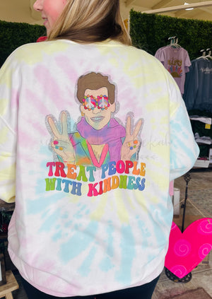 Harry- Treat People with Kindness Tie Dye Sweatshirt