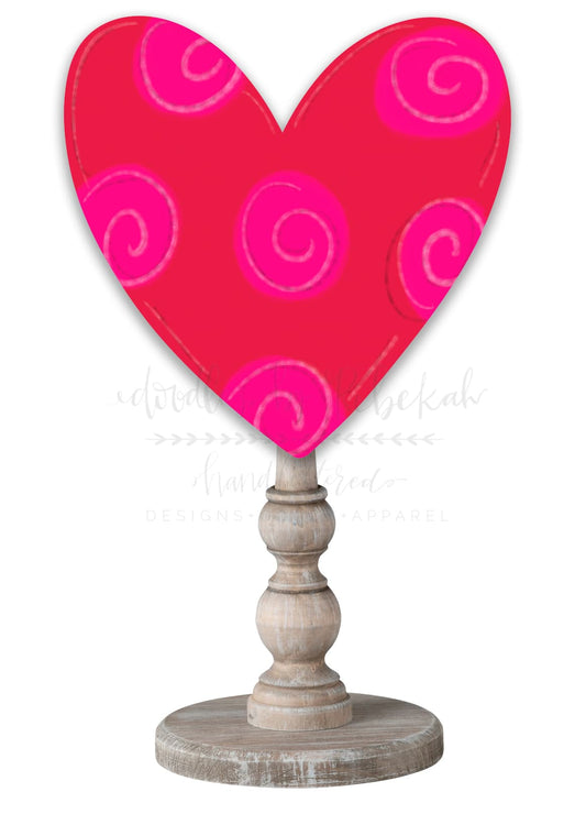 Polka Dot Heart Topper/Attachment - Topper