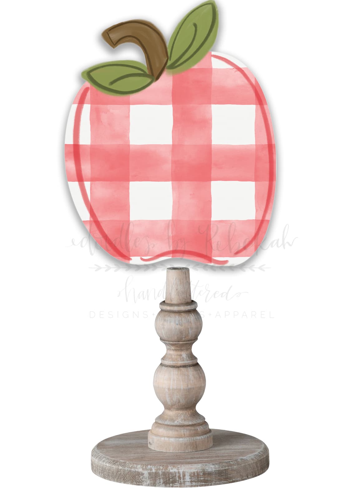 Gingham Apple Topper/Attachment - Topper