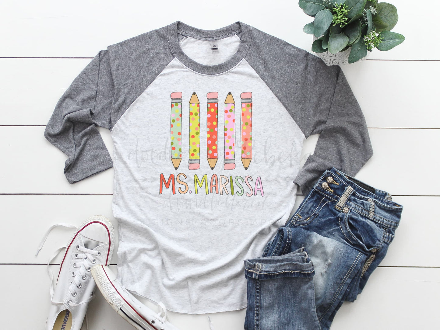 Colorful Pencils-Custom Teacher Apparel - Tees