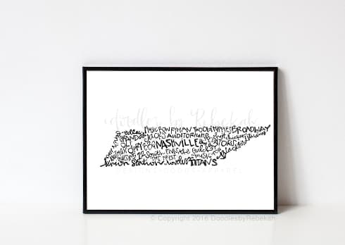 Nashville TN 8x10 Print - Print
