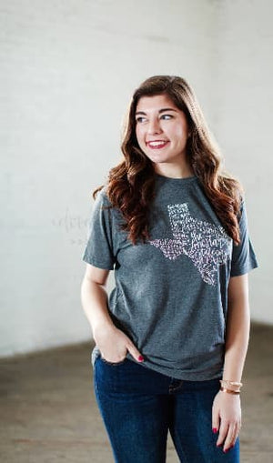 The Lone Star State Charcoal Tee - Tees