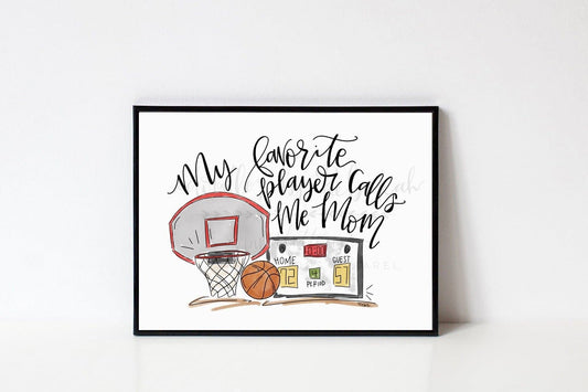 My Favorite Player Basketball 8x10 Print - Print