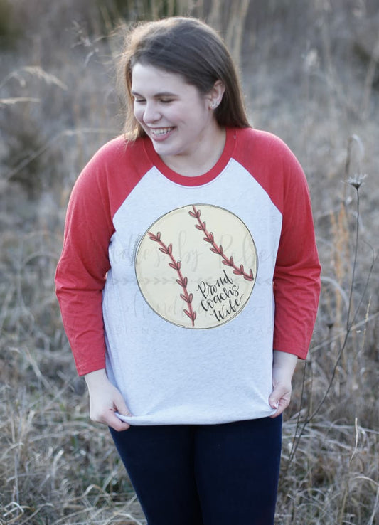 Proud Coach’s Wife (Baseball) Raglan - Tees