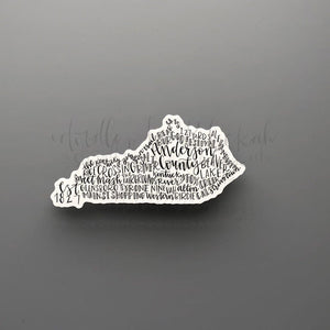 Anderson County KY Word Art Sticker