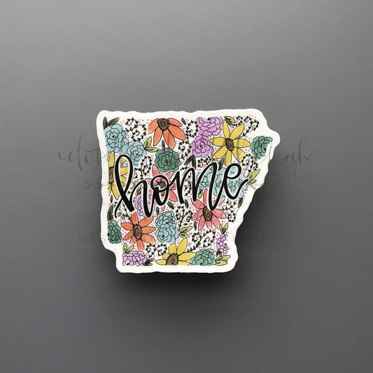 Arkansas Floral Home Sticker - Sticker