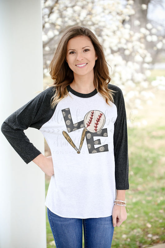 LOVE Baseball - Raglan - Tees