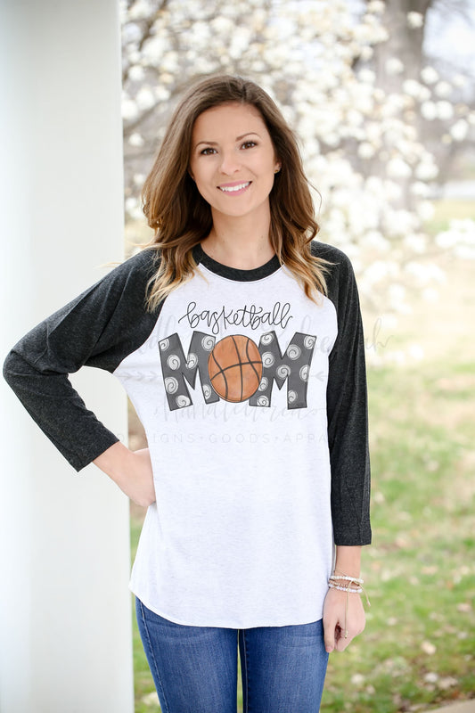 Basketball Mom Raglan - Tees