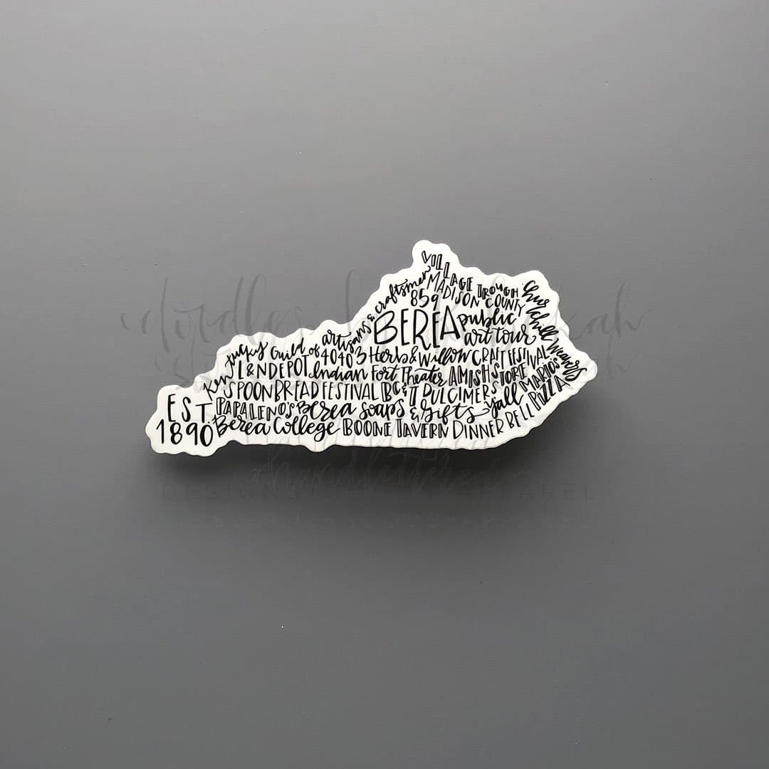 Berea KY Word Art Sticker - Sticker