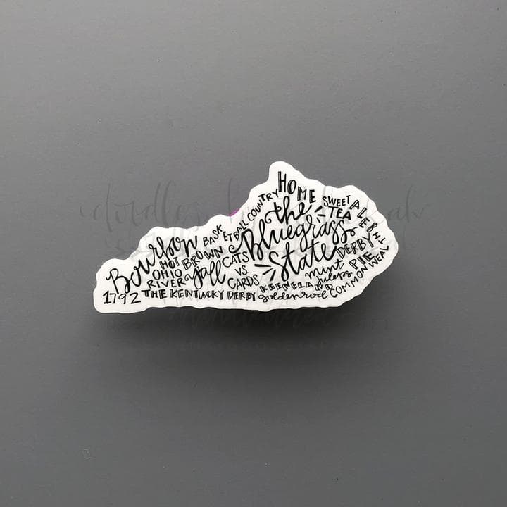 Kentucky Word Art Sticker - Sticker