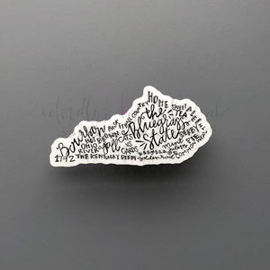 Kentucky Word Art Sticker