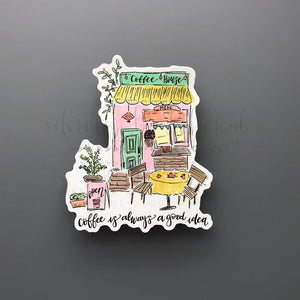 Coffee Shop Sticker - Sticker