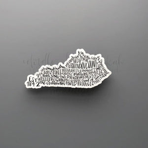 Crittenden County KY Word Art Sticker