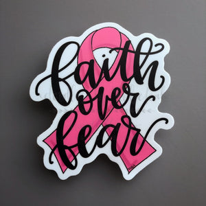 Faith Over Fear Sticker - Sticker
