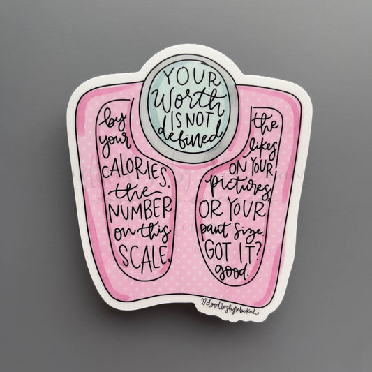 Your Worth Is Not Defined Sticker - Sticker