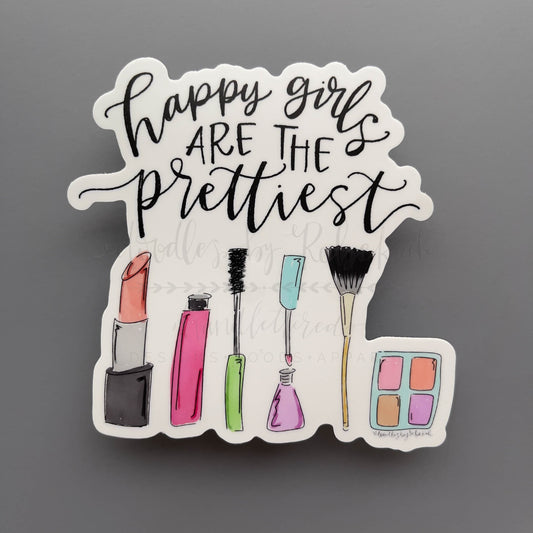 Happy Girls Are The Prettiest Sticker - Sticker