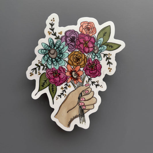 Handful of Flowers Sticker - Sticker