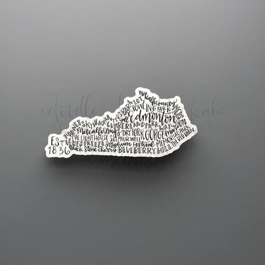 Edmonton KY Word Art Sticker - Sticker