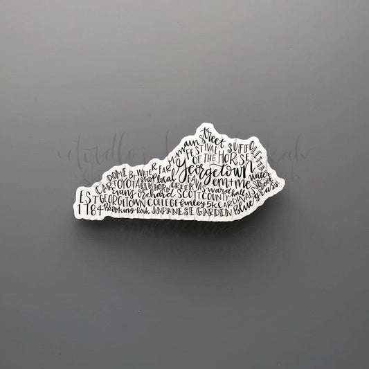 Georgetown KY Word Art Sticker - Sticker