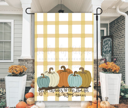 Give Thanks Garden Flag - Garden Flag