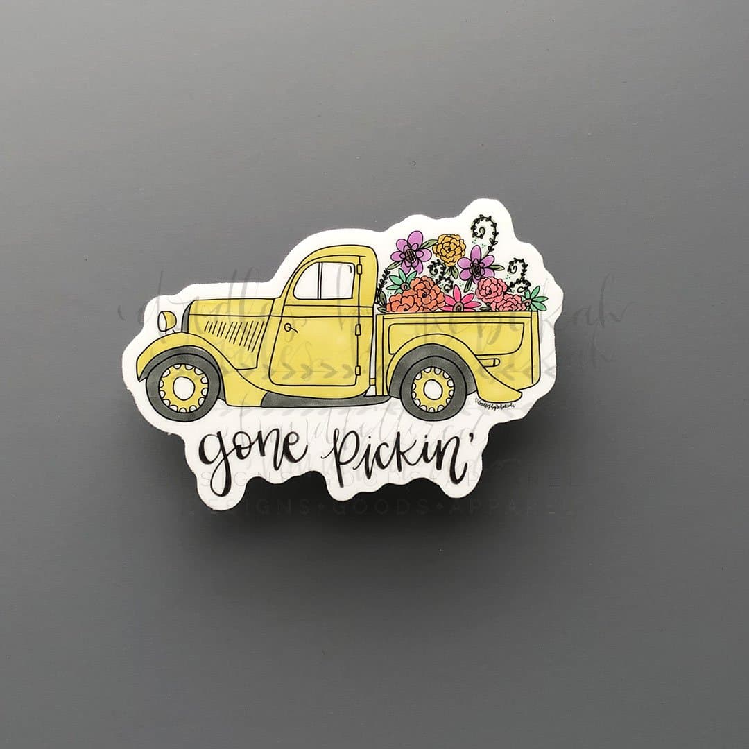 Gone Pickin’ Flowers Sticker - Sticker