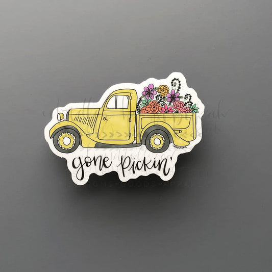 Gone Pickin’ Flowers Sticker - Sticker