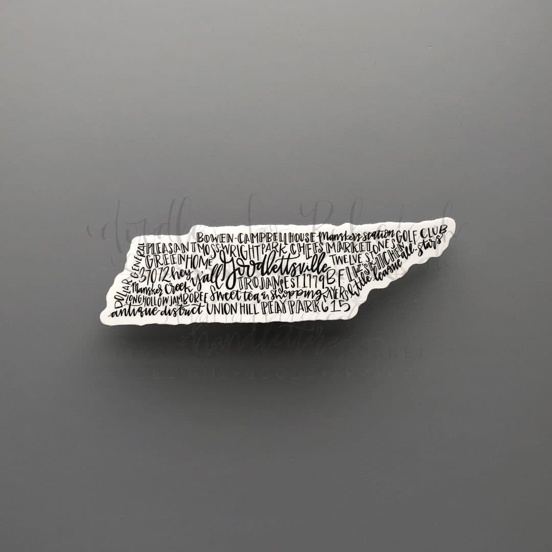 Goodlettsville TN Word Art Sticker - Sticker