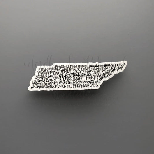 Goodlettsville TN Word Art Sticker - Sticker