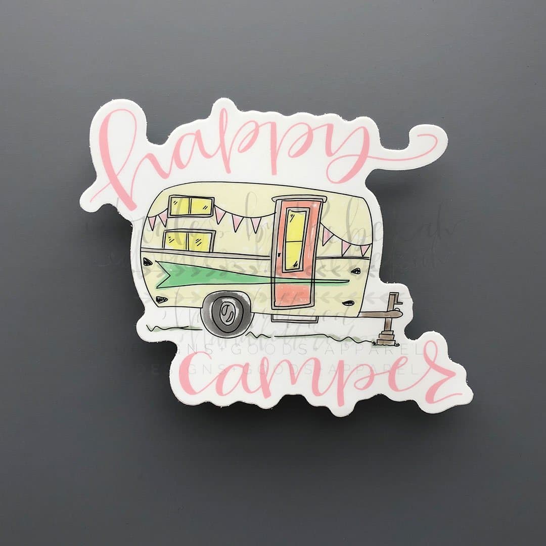 Happy Camper Sticker - Sticker