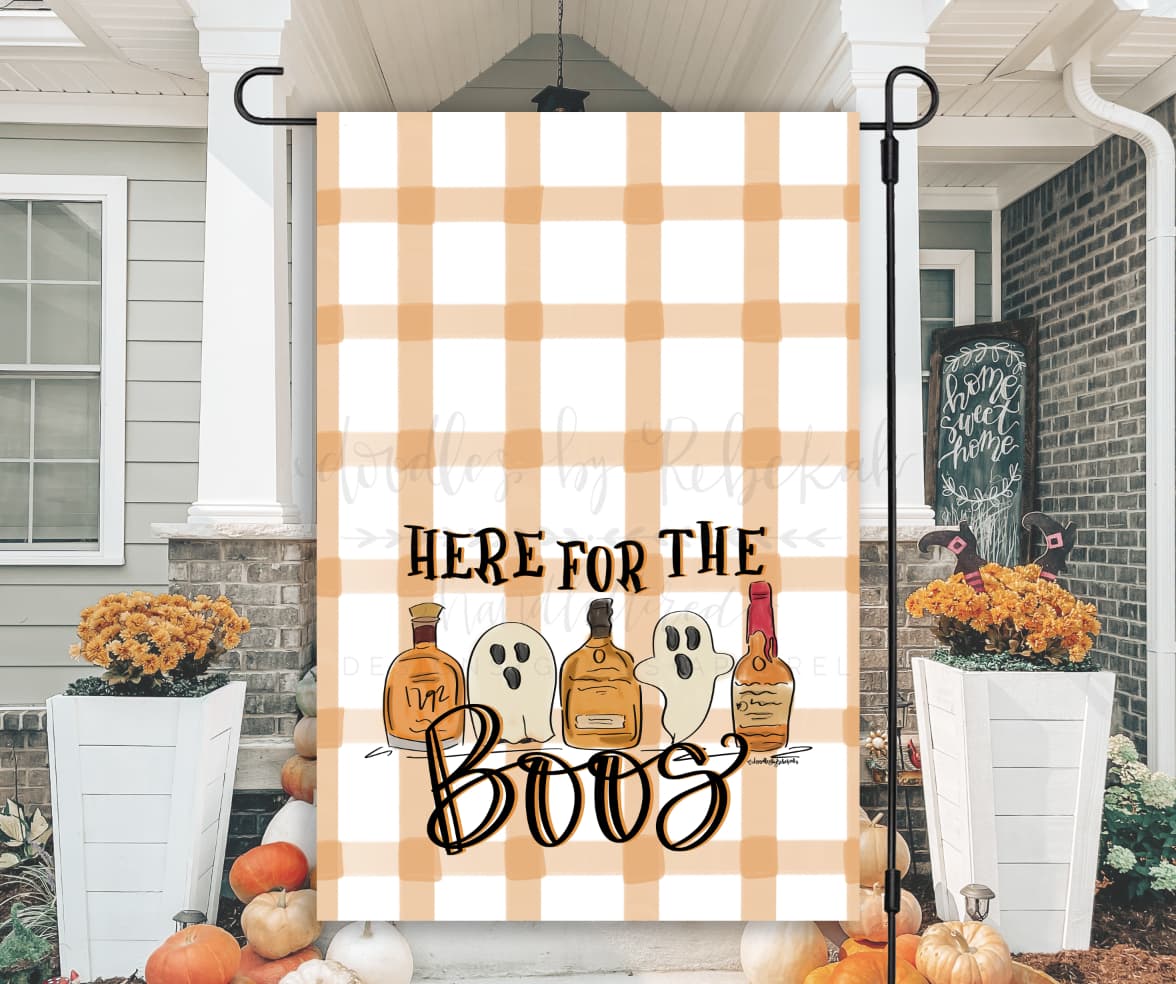 Here for the Boos Garden Flag - Garden Flag