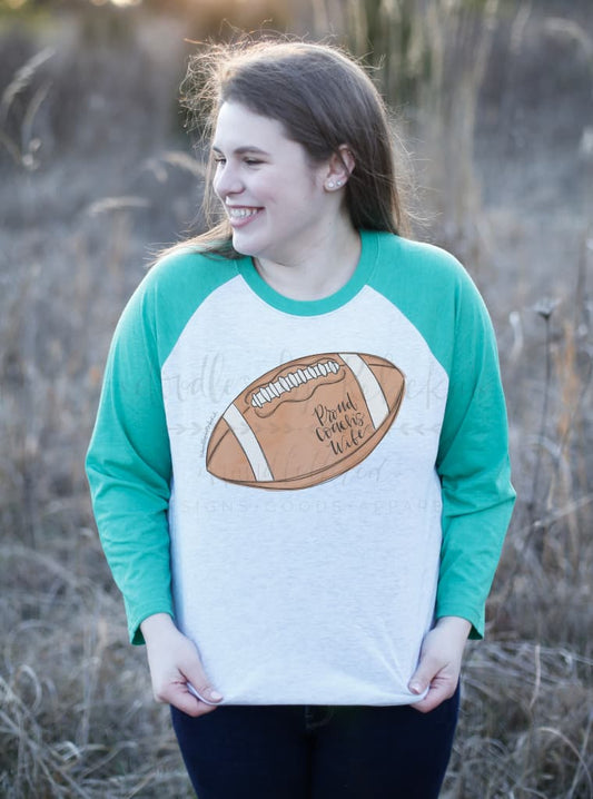 Proud Coach’s Wife (Football) Raglan - Tees